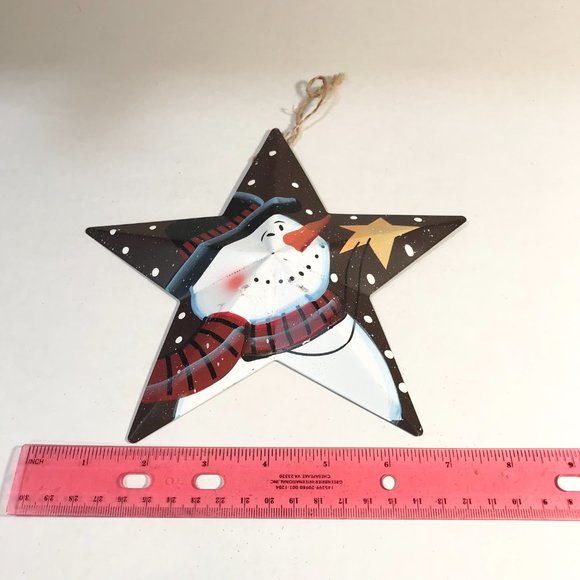 Vintage Frosty the Snowman Christmas Tree Decoration Door Wall Sign Tin Metal - Picture 5 of 8